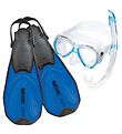 Seac Snorkelset m. Flippers - Tris Zoom AD - Blauw Seac Snorkelset m. Flippers - Tris Zoom AD - Blauw