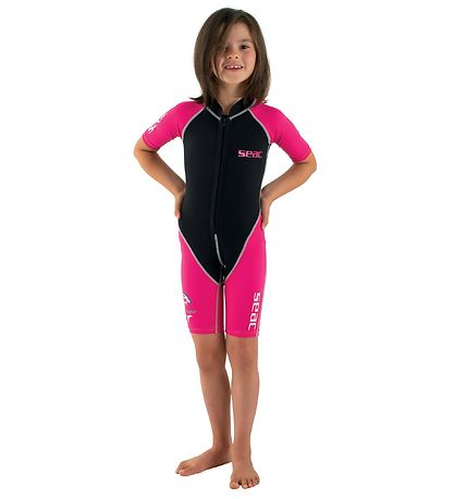 Seac Schwimmanzüg - Dolphin Shorty Girl 1, 5 mm - Schwarz/Pink Seac Schwimmanzüg - Dolphin Shorty Girl 1, 5 mm - Schwarz/Pink