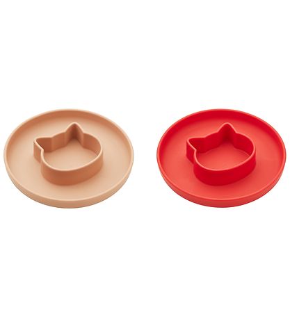 Assiette Liewood - CAT - 2 Pack - Silicone - Apple Rouge/Toscane Assiette Liewood - CAT - 2 Pack - Silicone - Apple Rouge/Toscane