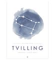 Citatplakat Poster - A3 - Constellation - Twin - Blue Citatplakat Poster - A3 - Constellation - Twin - Blue