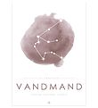 Citatplakat Poster - A3 - Constellation - Aquarius - Pink Citatplakat Poster - A3 - Constellation - Aquarius - Pink