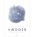 Citatplakat Poster - A3 - Constellation - Aries - Blue Citatplakat Poster - A3 - Constellation - Aries - Blue