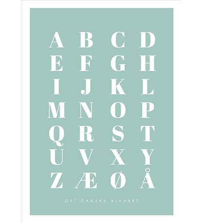 Citatplakat Poster - A3 - Alphabet Poster - Green Citatplakat Poster - A3 - Alphabet Poster - Green