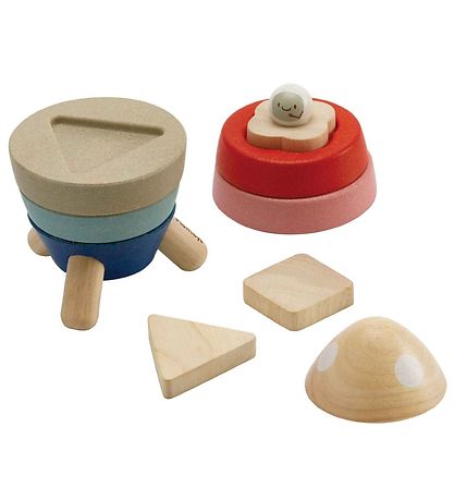 PlanToys Wooden Toy - Stacking Rocket - 11 Parts