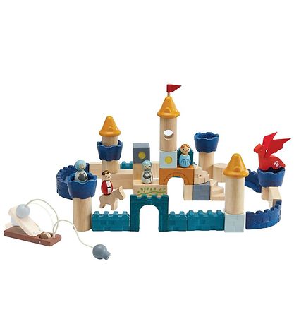 Jouet en bois PlanToys - Blocs de château - 47 Parties - Bois Jouet en bois PlanToys - Blocs de château - 47 Parties - Bois