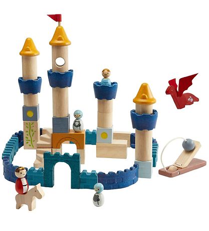 Jouet en bois PlanToys - Blocs de château - 47 Parties - Bois Jouet en bois PlanToys - Blocs de château - 47 Parties - Bois