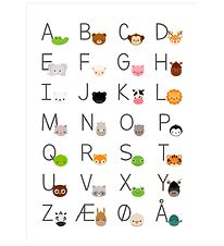 Citatplakat Poster - B2 - Alphabet Poster With Animal Citatplakat Poster - B2 - Alphabet Poster With Animal