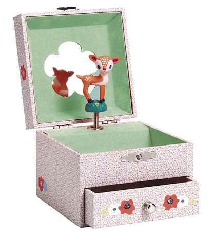 Djeco 보석함 - 8.5x10.5x10.5cm - 우드 폰