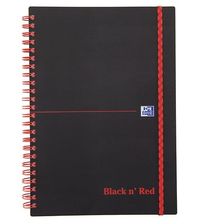 Carnet Oxford - Spiral - Doublé - A5 - Noir/Rouge