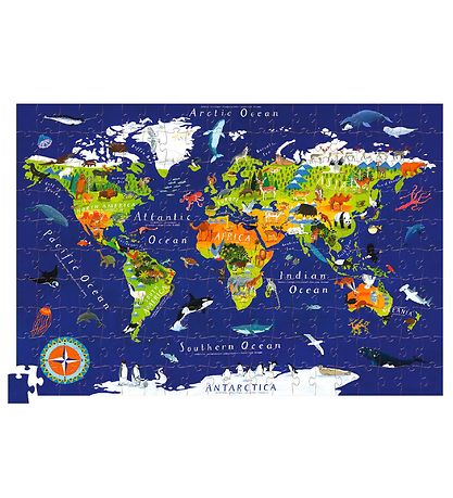 Crocodile Creek Puzzle Game - 200 Bricks - World Animals