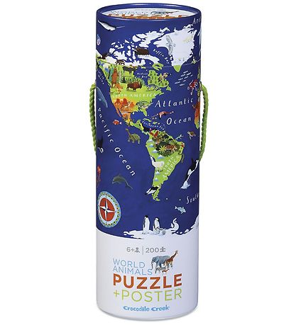 Crocodile Creek Puzzle Game - 200 Bricks - World Animals Crocodile Creek Puzzle Game - 200 Bricks - World Animals