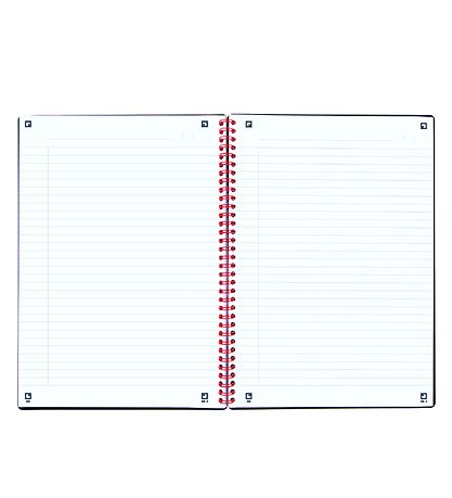 Oxford Notebook - Spiral - Lined - A4 - Black/Red