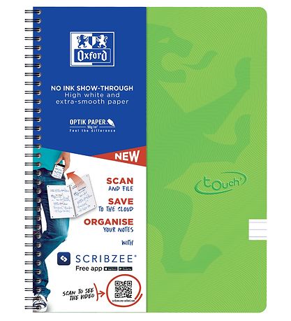 Oxford Notizbuch - Touch - Gefüttert - A4 + - Grün