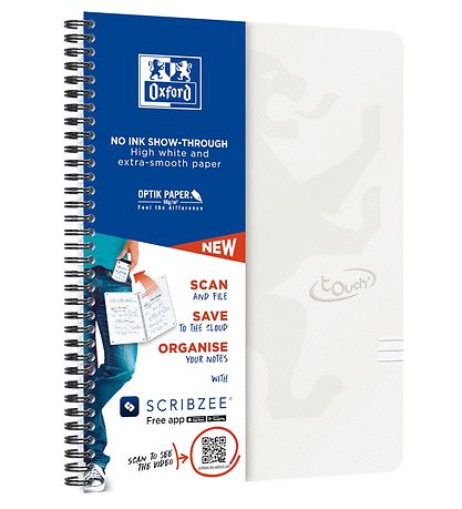 Oxford Notizbuch - Touch - Gefüttert - A4 + - Weiß
