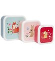 Petit Monkey Lunchbox - 3-Pack - Woodland Stone Blue Petit Monkey Lunchbox - 3-Pack - Woodland Stone Blue
