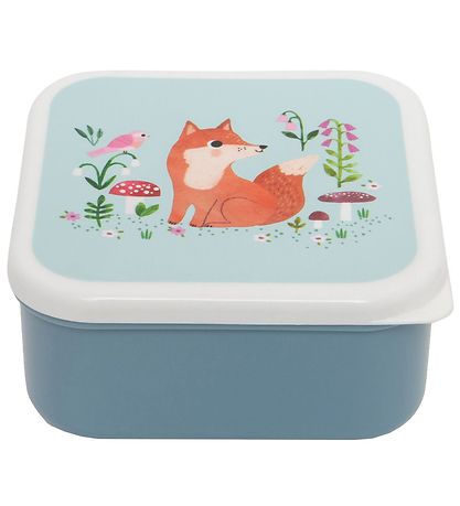 Petit Monkey Lunchbox - 3-Pack - Woodland Stone Blue
