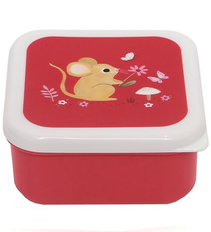 Petit Monkey Lunchbox - 3-Pack - Woodland Stone Blue
