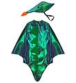 Meri Meri Maskeradkläder - Kappa och Hatt - Drake - Metalic Grön Meri Meri Maskeradkläder - Kappa och Hatt - Drake - Metalic Grön