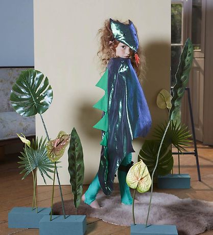 Meri Meri Costume - Coat and Hat - Dragon - Metallic Green