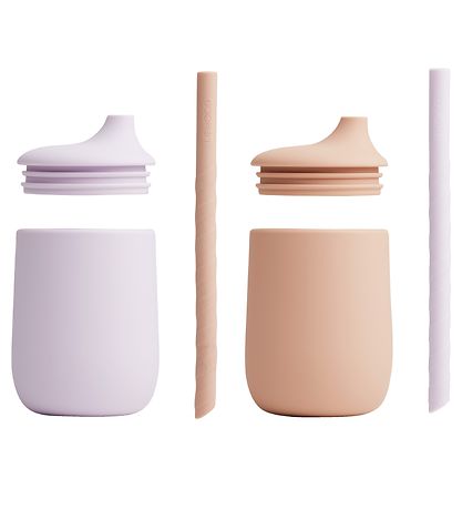 Liewood Cups w. Straws - 2-Pack - Silicone - Ellis - Light Low