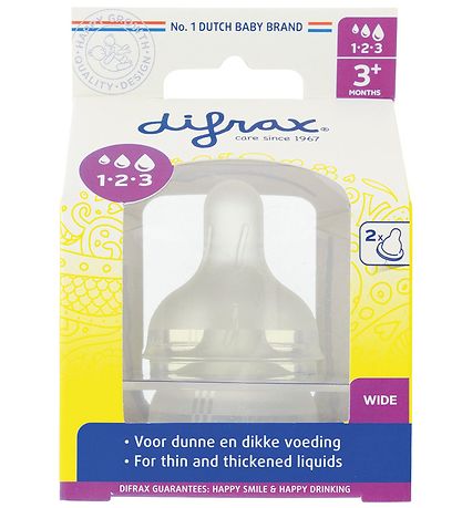 Difrax Bottle Suit - 2-Pack - 1-2-3 Variflow - Wide Difrax Bottle Suit - 2-Pack - 1-2-3 Variflow - Wide