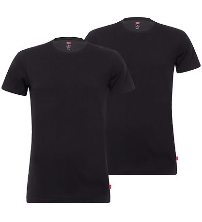Levis T-Shirt - Crew Neck - 2-pack - Jet Black Levis T-Shirt - Crew Neck - 2-pack - Jet Black
