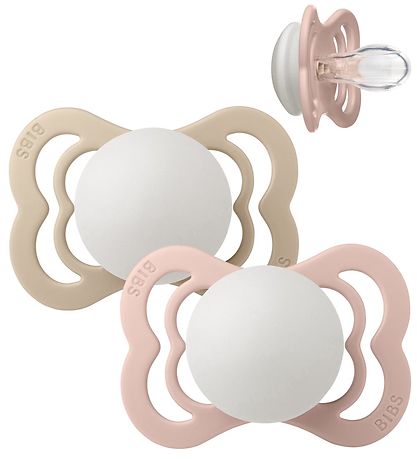 BIBS Supreme+ Glowing Pacifiers - Size 1 - 2-Pack - Symmetrical 