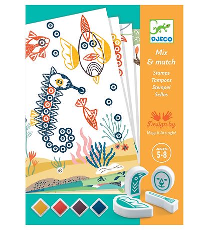 Djeco Stamp Set - Mix & Match - Funny animal Djeco Stamp Set - Mix & Match - Funny animal
