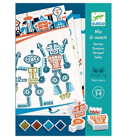 Djeco Stamp Set - Mix & Match - Alien robots Djeco Stamp Set - Mix & Match - Alien robots