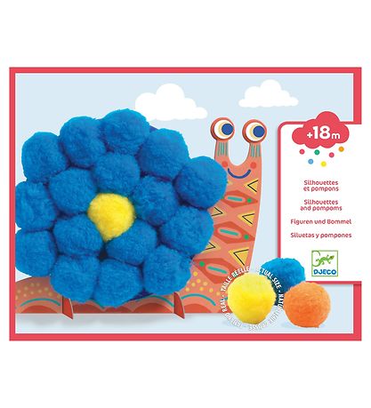 Djeco Kreatives Spielset - Silhouetten und Pompons - Tier Djeco Kreatives Spielset - Silhouetten und Pompons - Tier