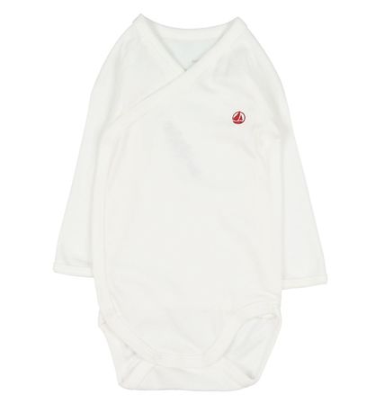 Petit Bateau Wickelbody l/ä - 3er-Pack - Blau/Weiß gestreift