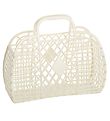Sun Jellies Liten Sammenleggbar kurv - Retro - 26x21x12 cm - Cre Sun Jellies Liten Sammenleggbar kurv - Retro - 26x21x12 cm - Cre