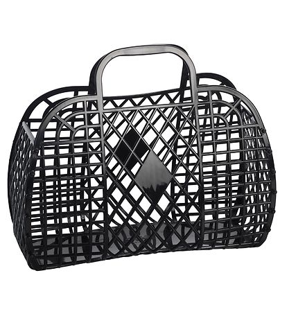 Sun Jellies Little Folding Basket - Retro - 26x21x12 cm - Black