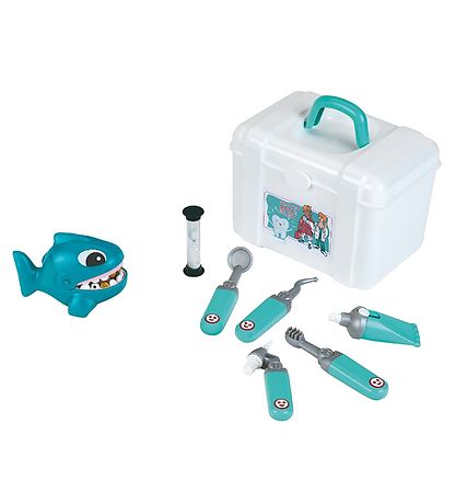 Klein Dentist Set - Toys - 9 Pieces - White/Blue Klein Dentist Set - Toys - 9 Pieces - White/Blue