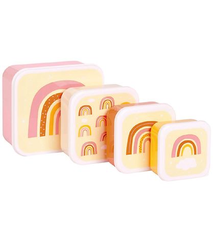 A Little Lovely Company Brotdosen-Set - 4 st. - Regenbogen A Little Lovely Company Brotdosen-Set - 4 st. - Regenbogen