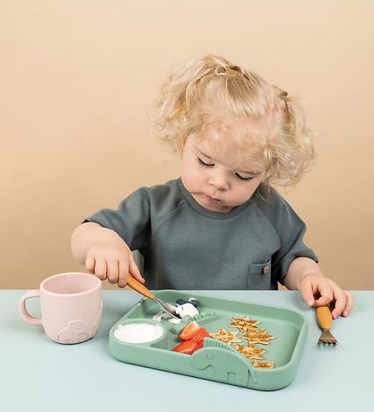 Assiette Done by Deer - Silicone - Peekaboo - Deer Friends Vert