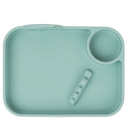 Done By Deer Plate - Silicone - Peekaboo - Deer Friends Blue