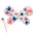 Meri Meri Costume - Fairy Wings - Transparent w. Flowers Meri Meri Costume - Fairy Wings - Transparent w. Flowers