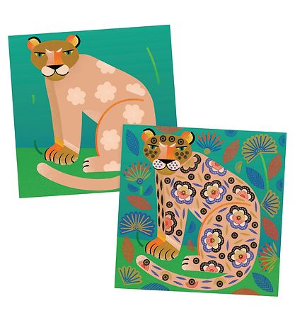 Djeco Stamp Set - Clear Stamps - Patterns and Animals Djeco Stamp Set - Clear Stamps - Patterns and Animals