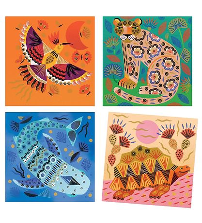 Djeco Stamp Set - Clear Stamps - Patterns and Animals Djeco Stamp Set - Clear Stamps - Patterns and Animals