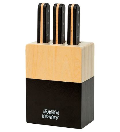 MaMaMeMo Knife block w. 3 Knives - Wood MaMaMeMo Knife block w. 3 Knives - Wood