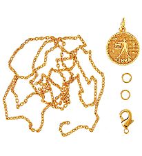Me&My BOX Necklace w. Zodiac Sign - Weight - Gold Plated Me&My BOX Necklace w. Zodiac Sign - Weight - Gold Plated