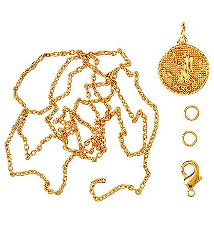 Me&My BOX Necklace w. Zodiac Signs - Virgo - Gold Plated
