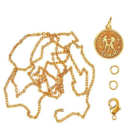 Me&My BOX Necklace w. Zodiac Signs - Twin - Gold Plated Me&My BOX Necklace w. Zodiac Signs - Twin - Gold Plated