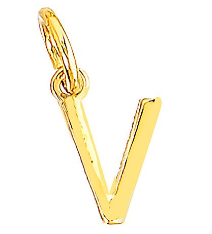 Me&My BOX Ketting m. Letter - V - Verguld