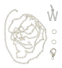 Me&My BOX Necklace w. Letter - W - Silver plated Me&My BOX Necklace w. Letter - W - Silver plated