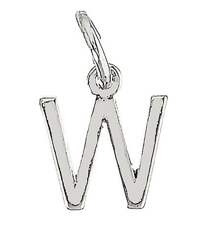 Me&My BOX Necklace w. Letter - W - Silver plated