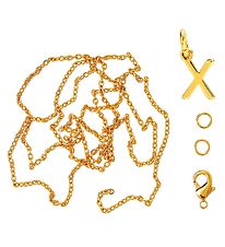 Me&My BOX Necklace w. Letter - X - Gold plated Me&My BOX Necklace w. Letter - X - Gold plated
