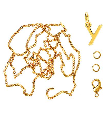 Collier av. Lettre Me&My BOX - Y - Plaqué or Collier av. Lettre Me&My BOX - Y - Plaqué or