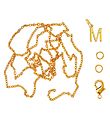 Me&My BOX Necklace w. Letter - M - Gold plated Me&My BOX Necklace w. Letter - M - Gold plated